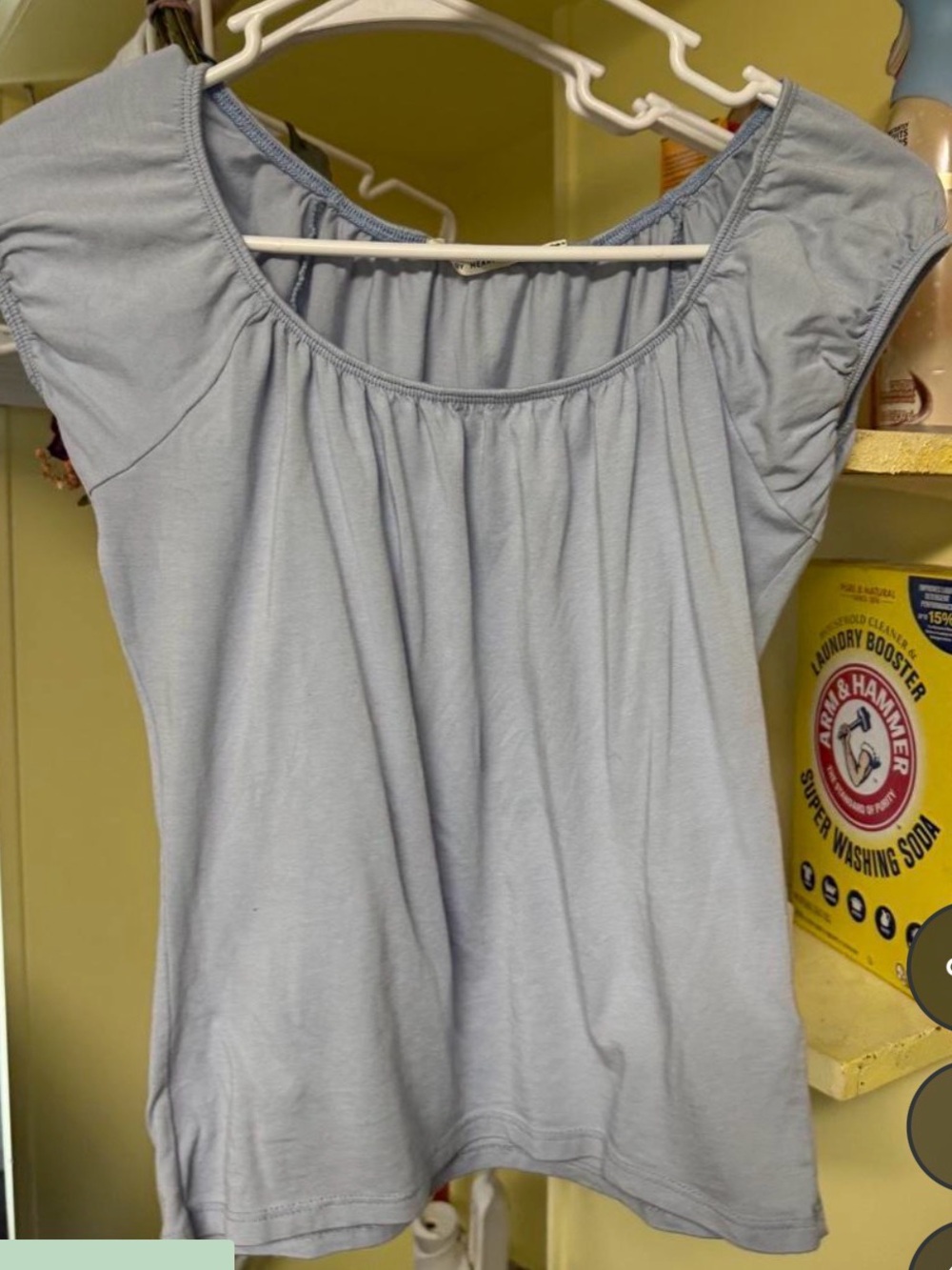 Heart Hips Light Blue Scoop-Neck Short Sleeve Tee